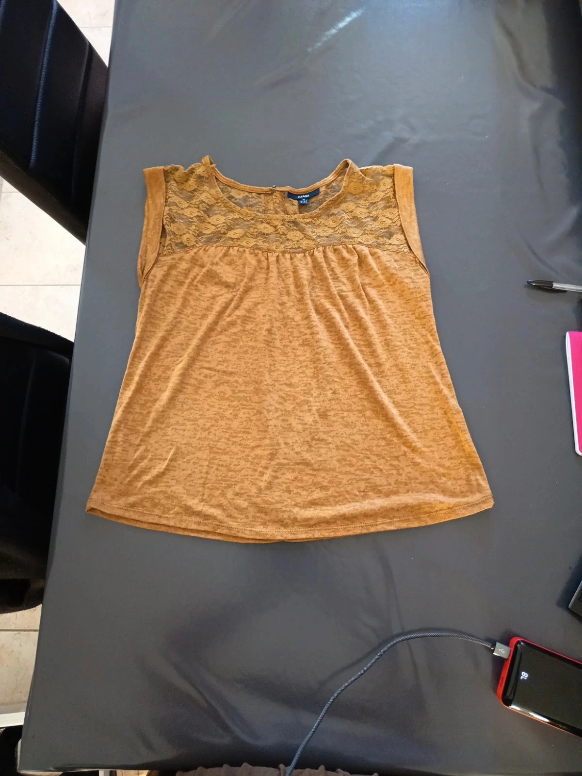 Débardeur haut dentelle